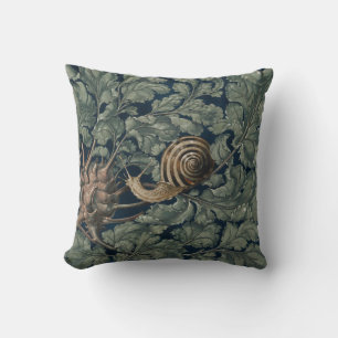 Vintage Art Nouveau botanische slak antiek Kussen