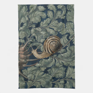 Vintage Art Nouveau Botanische Slak Antiek Theedoek