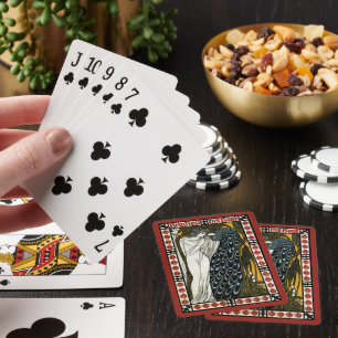 Vintage Art Nouveau, De Kus door William Bradley Pokerkaarten