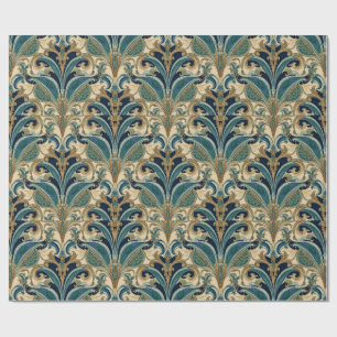 Vintage Art Nouveau Deco Majolica Bloemstuk Ambach Cadeaupapier