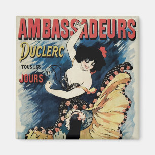 Vintage Art Nouveau Flamenco Danseres, Ambassadeur Magneet