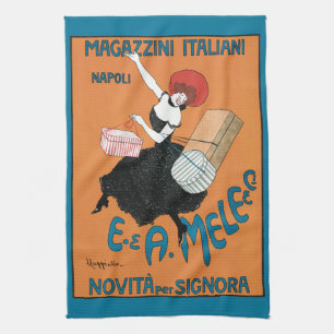 Vintage Art Nouveau Magazzini Italiani door Capiel Theedoek