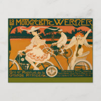 Vintage Art Nouveau-motorraceposter