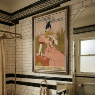 Vintage Art Nouveau Reproductie Parfumadvertentie Poster