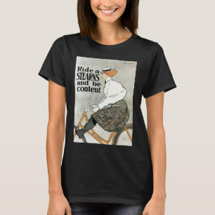 Vintage Art Nouveau, Ride een Sterns Bicycles fiet T-shirt