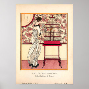 Vintage Art Noveau Modeplaat Poster