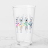 Vintage Artistique Nager Nager Verre de bain (Dos)