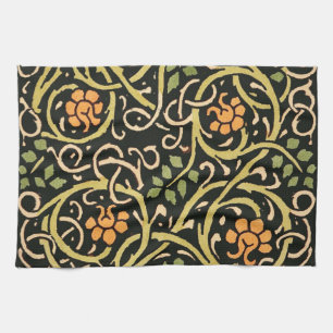 Vintage Arts and Crafts bloempatroon Roycroft Theedoek