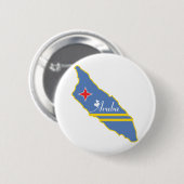 Vintage Aruba Ronde Button 5,7 Cm (Voorkant /achterkant)