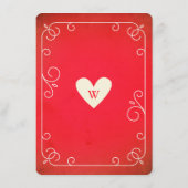 Vintage As of Hearts Menu Mariage (Dos)