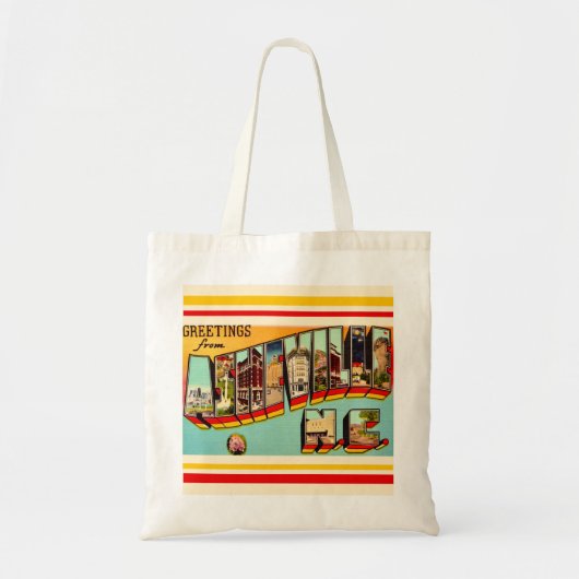 Vintage Asheville NC Canvas Tote (Voorkant)