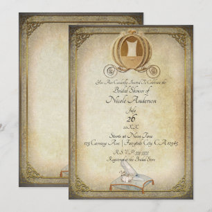 Vintage Assepoester, Vrijgezellenfeest met schuifr Kaart