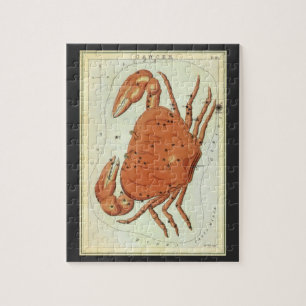Vintage Astrologie Kreeft Kreeft Sterrenbeeld Dier Legpuzzel
