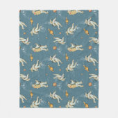 Vintage Astronauts Fleece Deken (Voorkant)