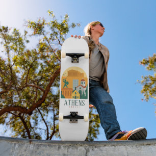 Vintage Athene Griekenland Parthenon Reis Skateboa Skateboard