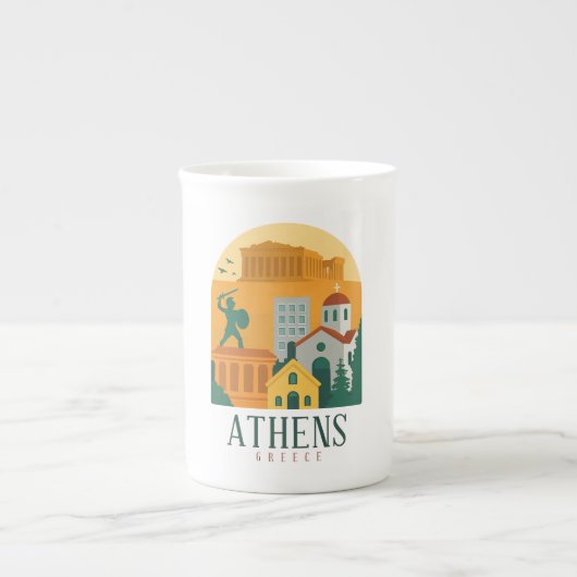 Vintage Athènes Grèce Voyage Parthenon Mug (Devant)