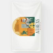 Vintage Athens Greece Travel – Parthenon Spandoek (Verticaal)