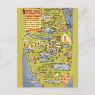 Vintage attractiekaart Florida Briefkaart