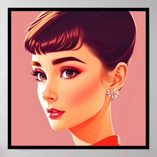 vintage audrey deco 1 poster (Voorkant)