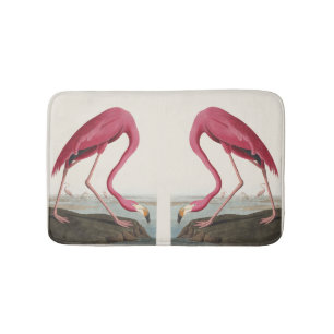 Vintage Audubon Amerikaanse Flamingo Roze Vogel Ku Badmat