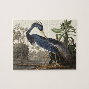 Vintage Audubon Louisiana Reiger Vogel Kunst Legpuzzel
