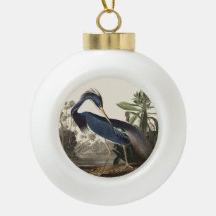 Vintage Audubon Louisiana Reiger Vogelkunst Keramische Bal Ornament