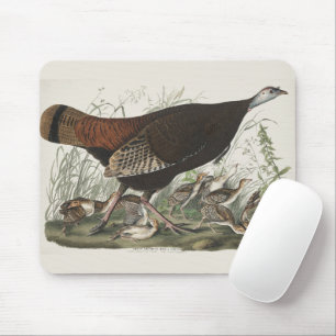 Vintage Audubon Wilde Kalkoense Hen & Jong Kunst Muismat