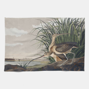 Vintage Audubon Wulp Vogel Kunst Theedoek