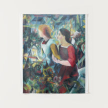 Vintage August Mache Two Girls