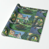Vintage August Macke Garden Afbeelding Cadeaupapier (Uitgerold)