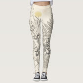 Vintage Australian Native Botanical Illustration  Leggings (Voorkant)
