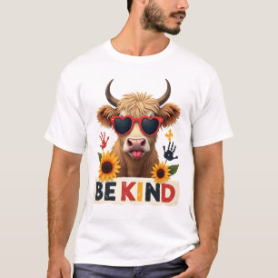 Vintage Autisme Hoogland Koei Wees Aardig Regenboo T-shirt