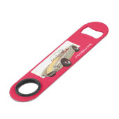 Vintage Auto aangepaste naam flesopening Speed Flessenopener (Voorkant Gekanteld)