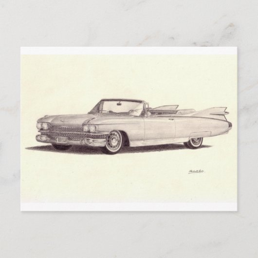 Vintage-auto: Cadillac Eldorado Briefkaart (Voorkant)