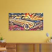 Vintage-auto Canvas Afdruk (Insitu (Woonkamer))