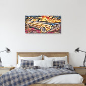 Vintage-auto Canvas Afdruk (Insitu (Slaapkamer))