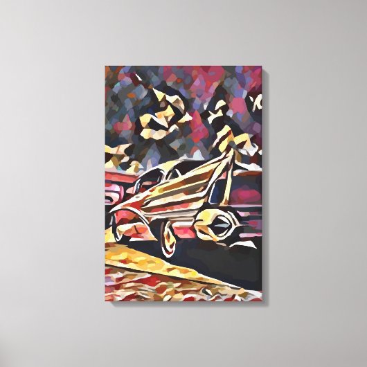 Vintage-auto Canvas Afdruk (Voorkant)