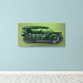 Vintage-auto Canvas Afdruk (Insitu (Houten vloer))