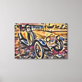 Vintage-auto Canvas Afdruk