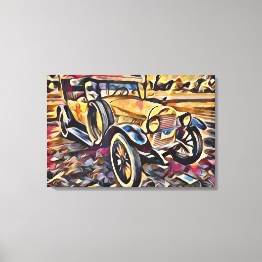 Vintage-auto Canvas Afdruk (Voorkant)