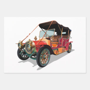 Vintage-auto Inpakpapier Vel