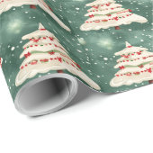 Vintage auto Kerst inpakpapier (Rol Hoek)