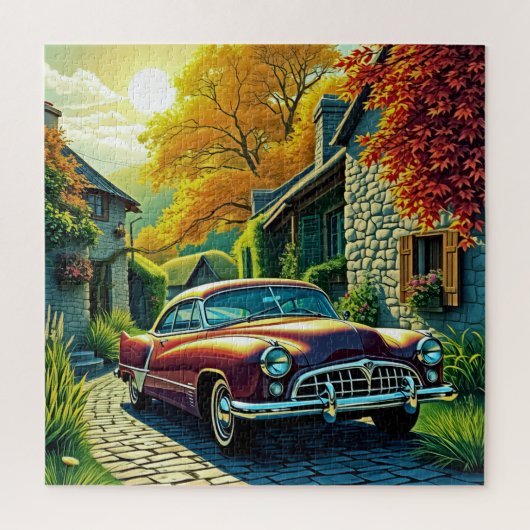 Vintage-auto Legpuzzel (Verticaal)