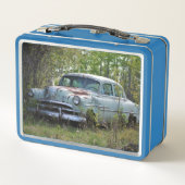 Vintage auto lunchbox (Achterkant)