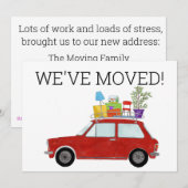 Vintage-auto Nieuwe adreskaart Aankondiging (Voorkant / Achterkant)