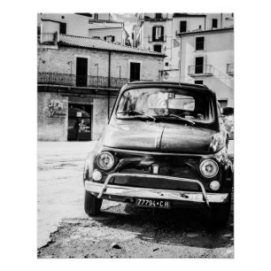 Vintage-auto Perfect Poster   Fiat 500   Italië