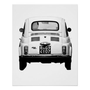 Vintage-auto Perfect Poster   Fiat 500   Rome Ital