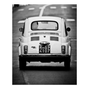 Vintage-auto Perfect Poster   Fiat 500   Rome Ital
