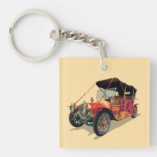 Vintage-auto Sleutelhanger (Voorkant)