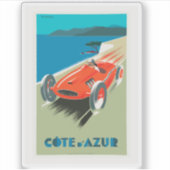 Vintage-auto. Sticker (Voorkant)